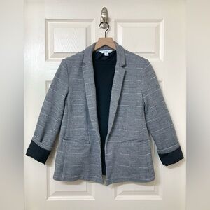 Old Navy Women’s Glen Plaid Knit Blazer Jacket Medium Heritage Old Money Classic